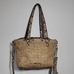 Steve Madden Stylish Tan and Black Women's Tote Bag